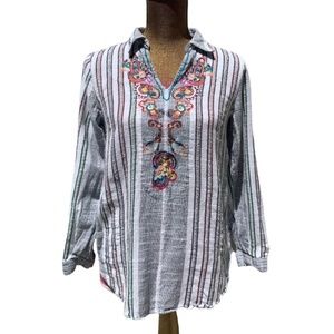 Soft Surroundings Long Sleeve Boho Top Size XSP